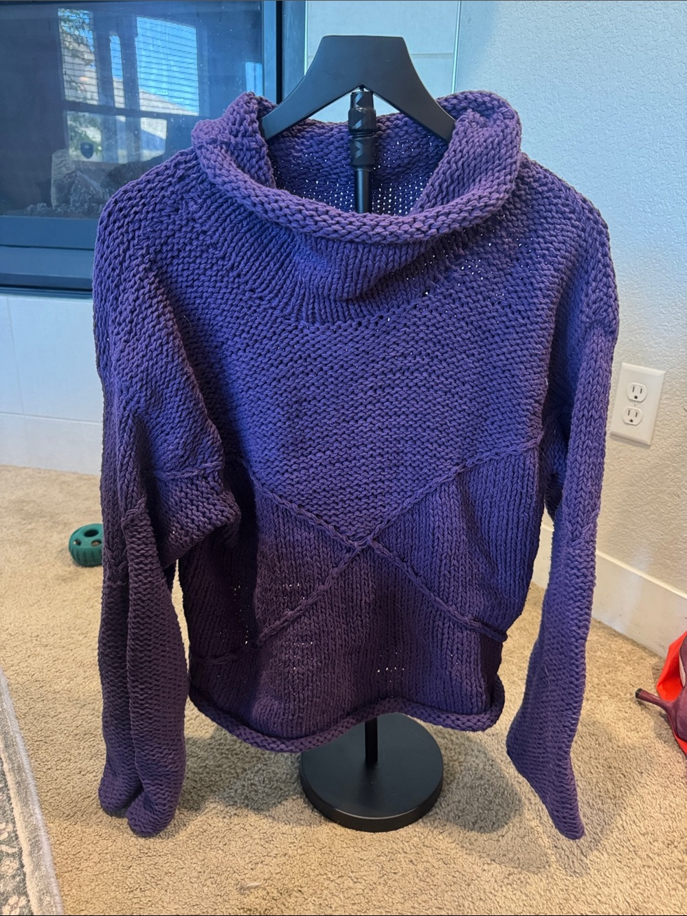 Purple Hand Knit Sweater